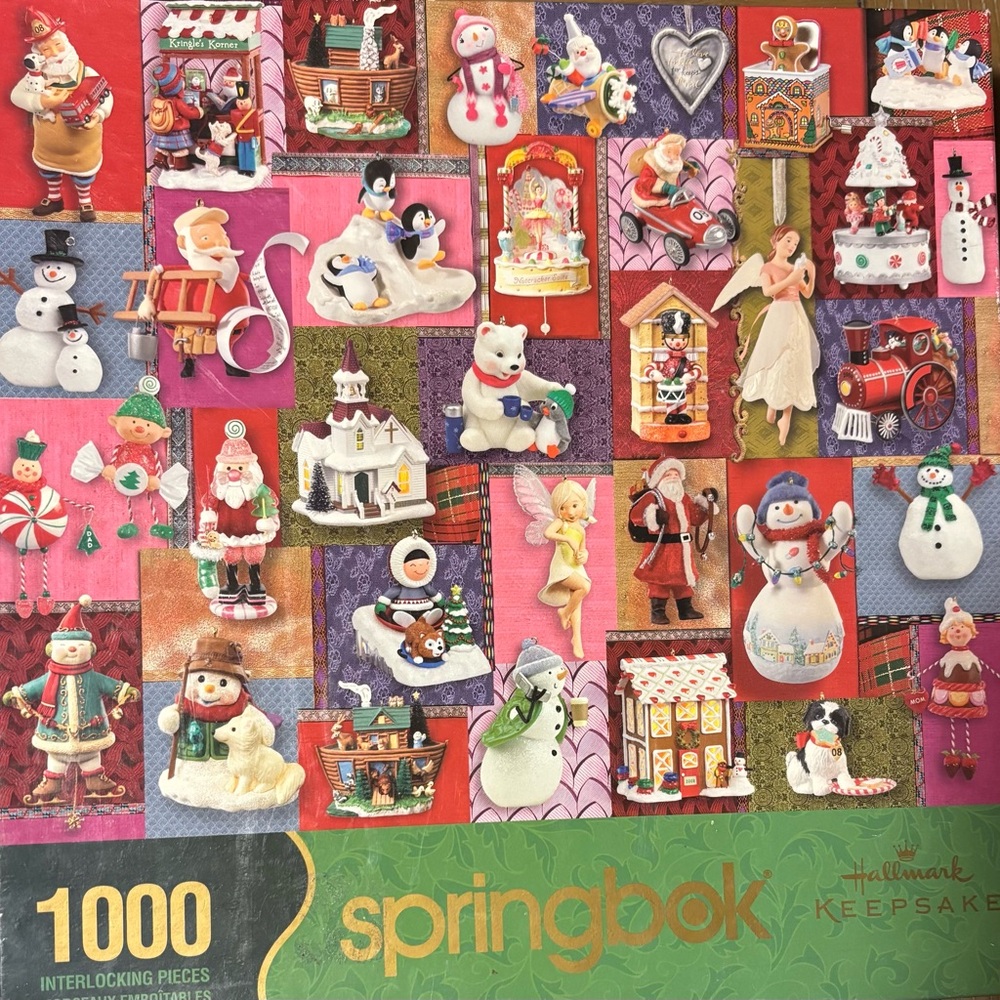 Springbok Christmas Puzzle - 1000 Pieces Vintage-ish from 2008 Hallmark Keepsake - Picture 1 of 2